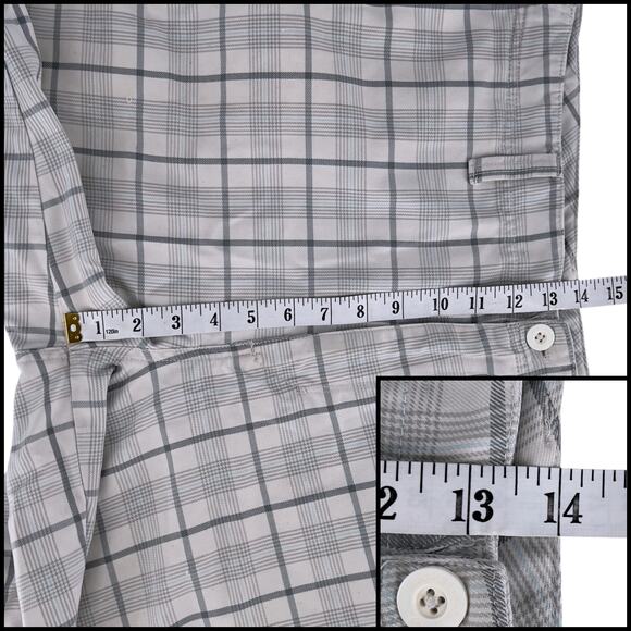 Quicksilver Estilo Plaid Shorts Chino Relaxed Grey Plaid Size 40 - Picture 12 of 15